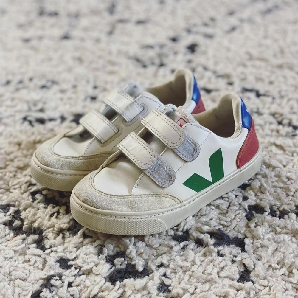 Veja kids leather Velcro sneakers